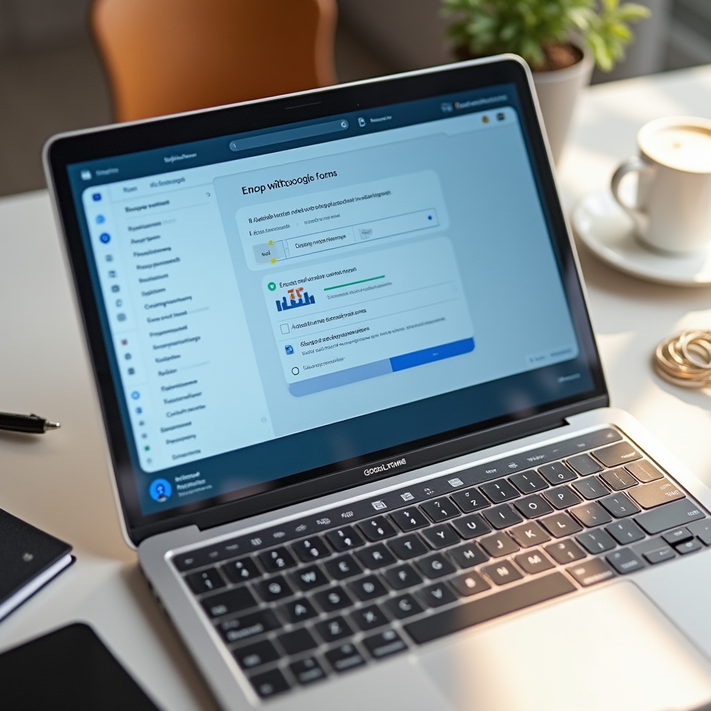 Configurazione di un modulo Google Forms su computer portatile
